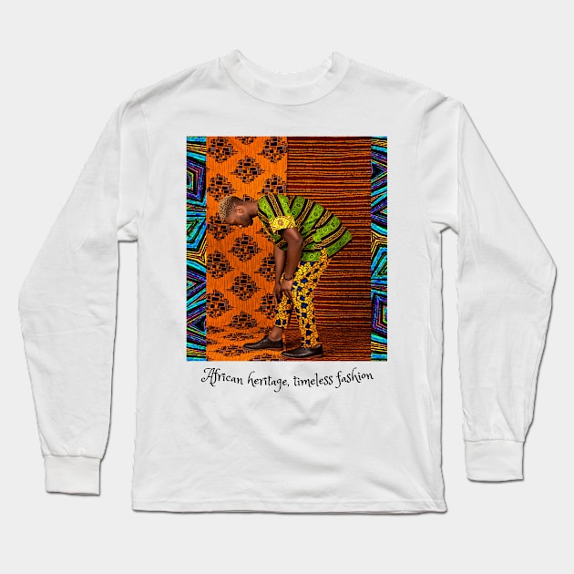 African heritage, timeless fashion, African tribal fashion Long Sleeve T-Shirt by Carmen's